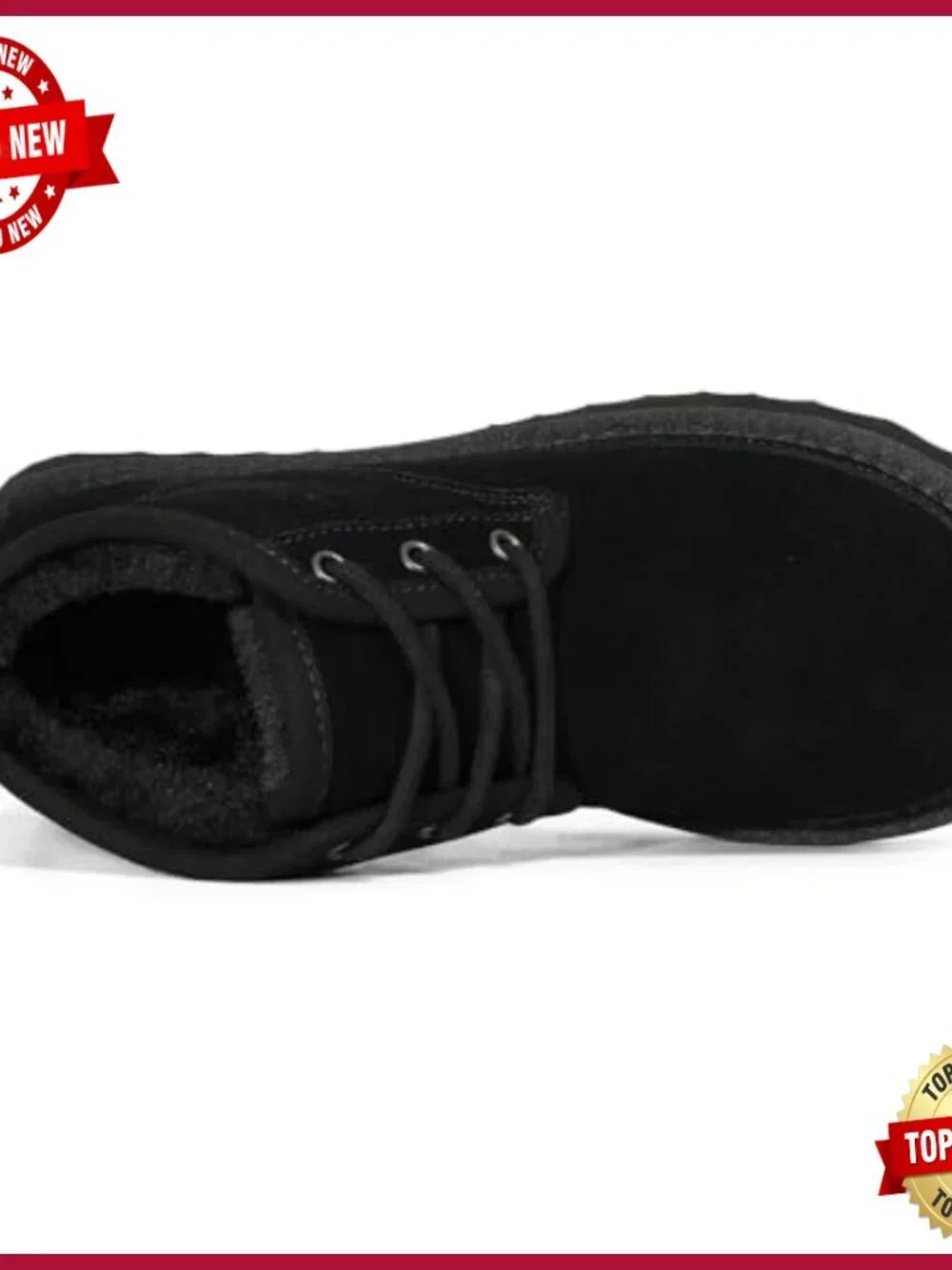Genuine Suede Lace Up Ankle Booties Faux Fur Lined Winter Snow Boots Women
